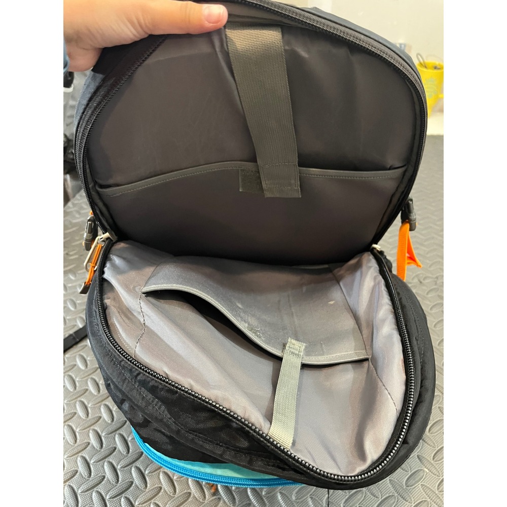 The North Face Surge II Transit Backpack Unisex OS Black Blue Orange Hiking Bag - Picture 10 of 16